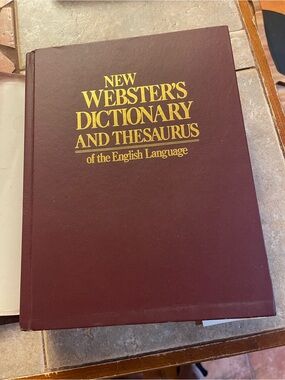 New Dictionary and Thesaurus - Maroon Hardcover